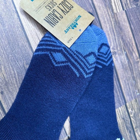NWT Northeast Outfitters Mens Cozy Cabin Socks Crew Size Large (Navy) - Picture 5 of 9